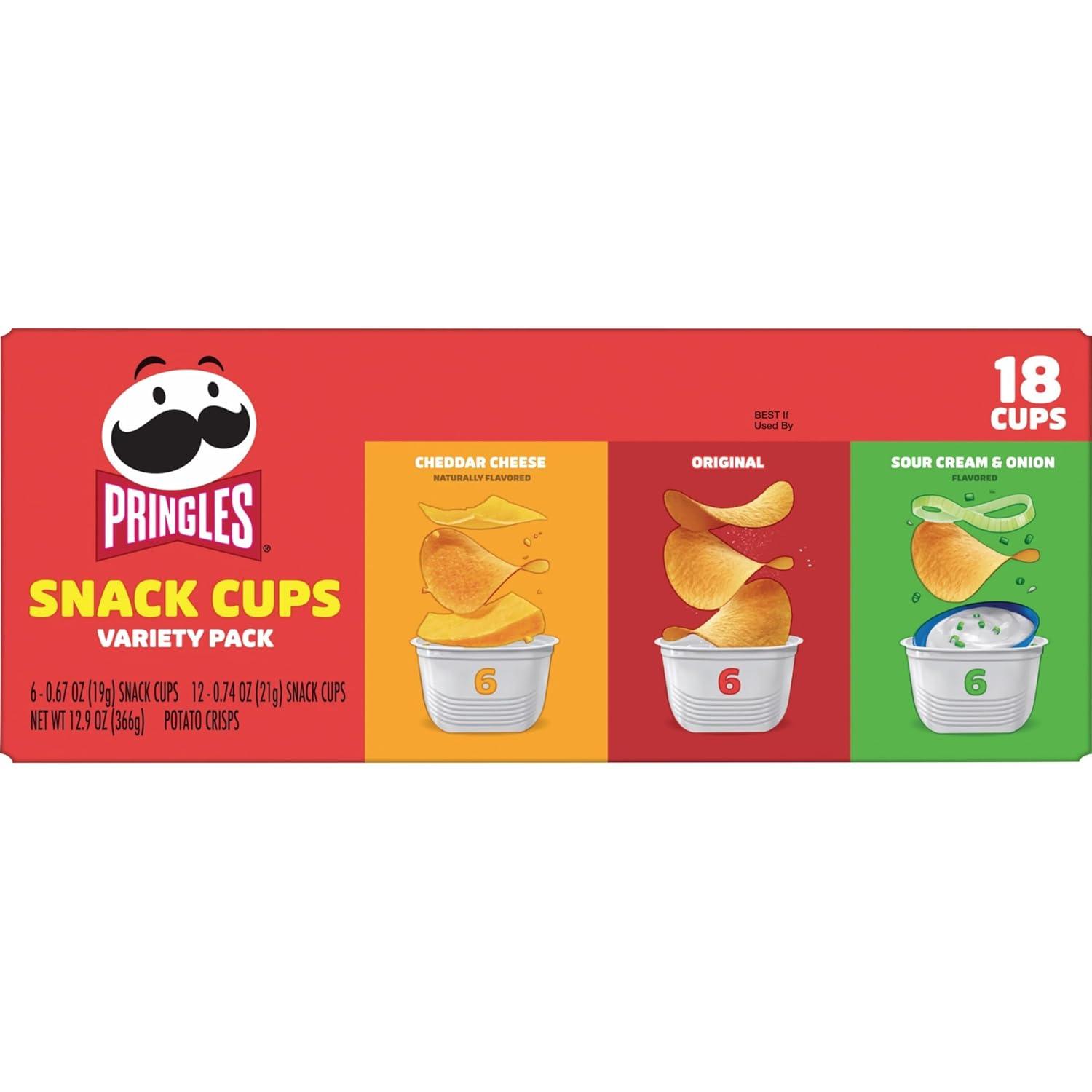 image:imagePringles Potato Crisps Chips Lunch Snacks Snack Cups Variety Pack 129oz Box 18 CupsVariety