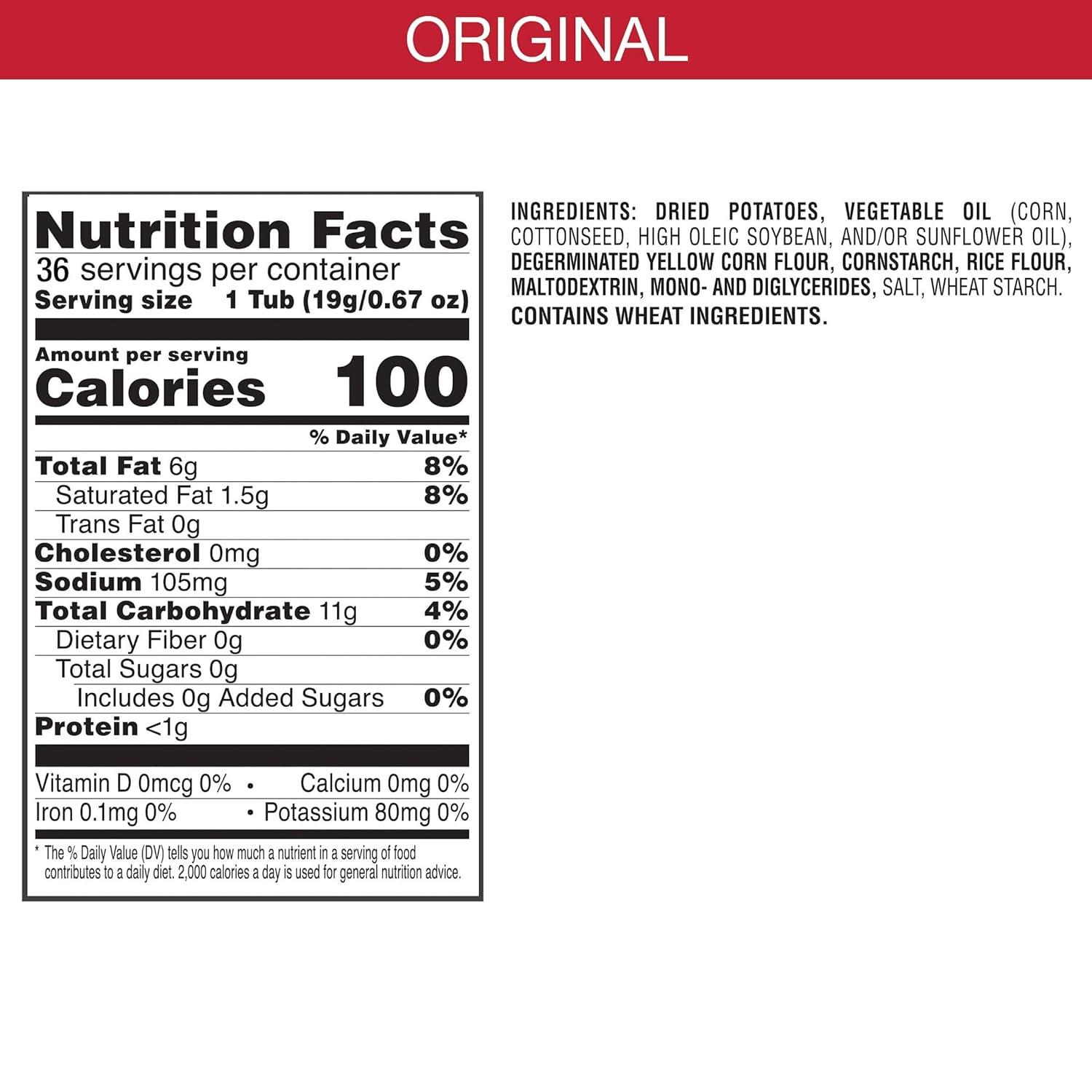 image:imagePringles Potato Crisps Chips Snack Stacks Lunch Snacks Variety Pack 36 CupsOriginal