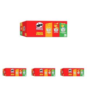 Pringles Potato Crisps Chips, Lunch Snacks, Snack Cups, Variety Pack, 12.9oz Box (18 Cups)((Original  SourCream&Onion  Cheddar))