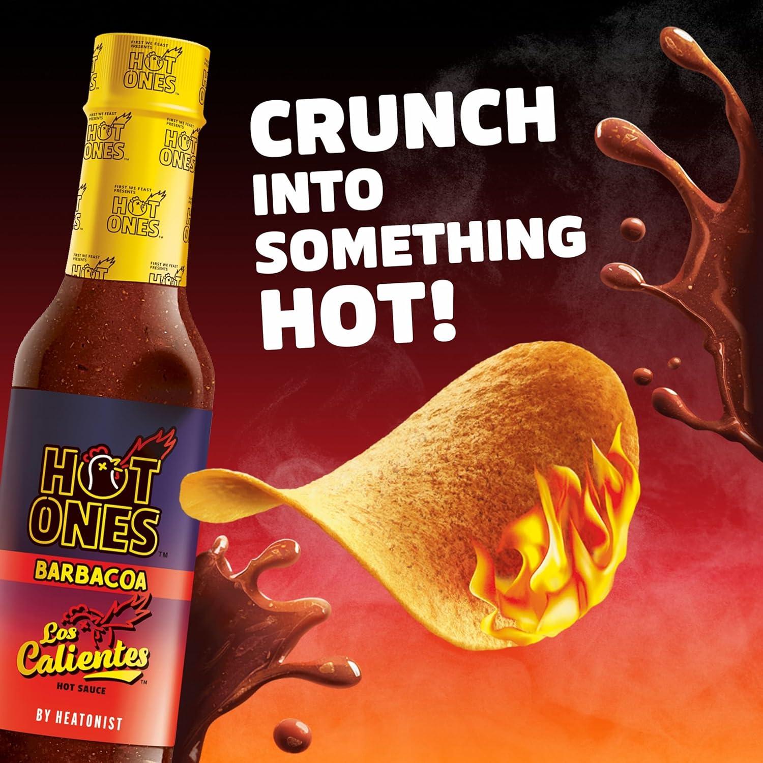image:imagePringles Hot Ones Los Calientes Potato Crisps Chips Barbacoa Spicy Snacks Hot Sauce Inspired 55oz Can 1 Can