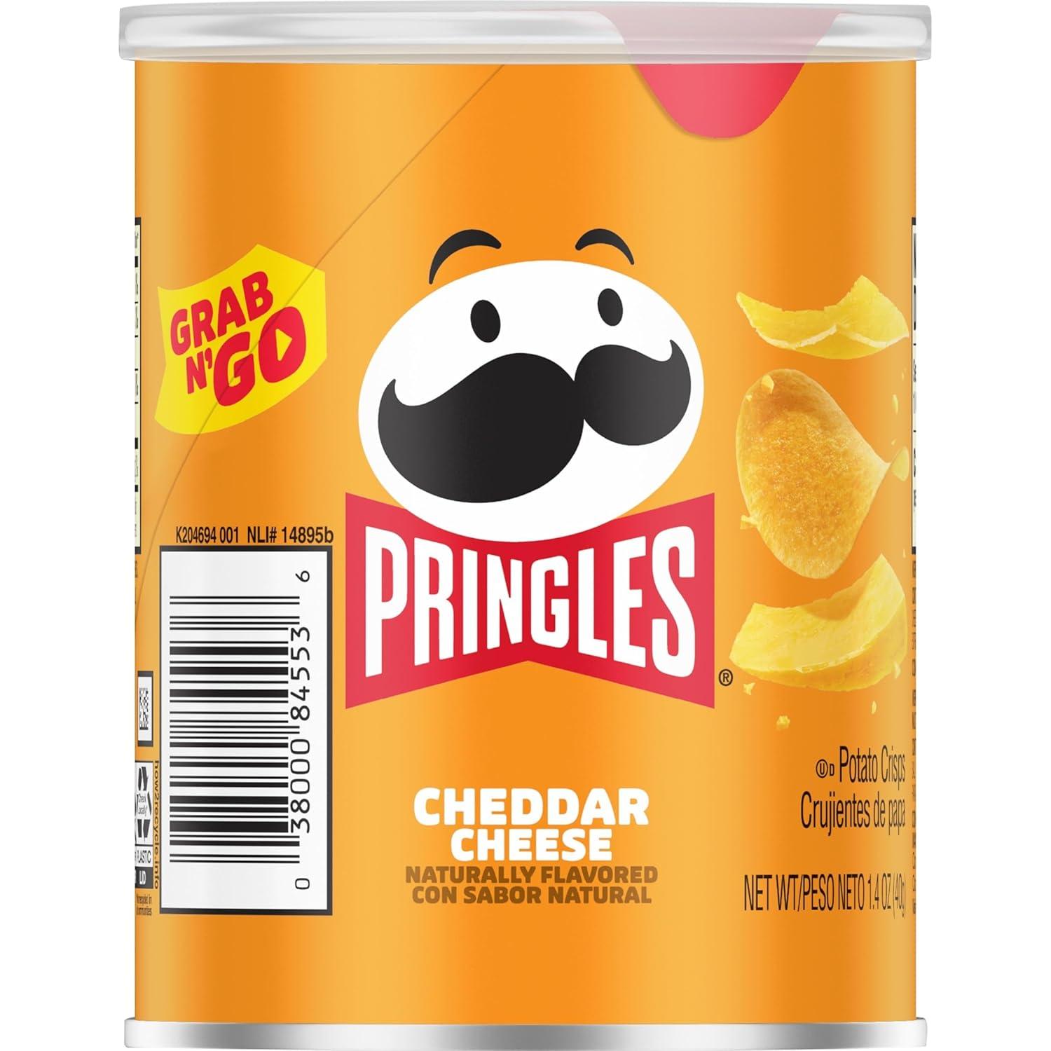 image:imagePringles Potato Crisps Chips Lunch Snacks Office and Kids Snacks Grab N Go Sour Cream and Onion 12 CansCheddar Cheese