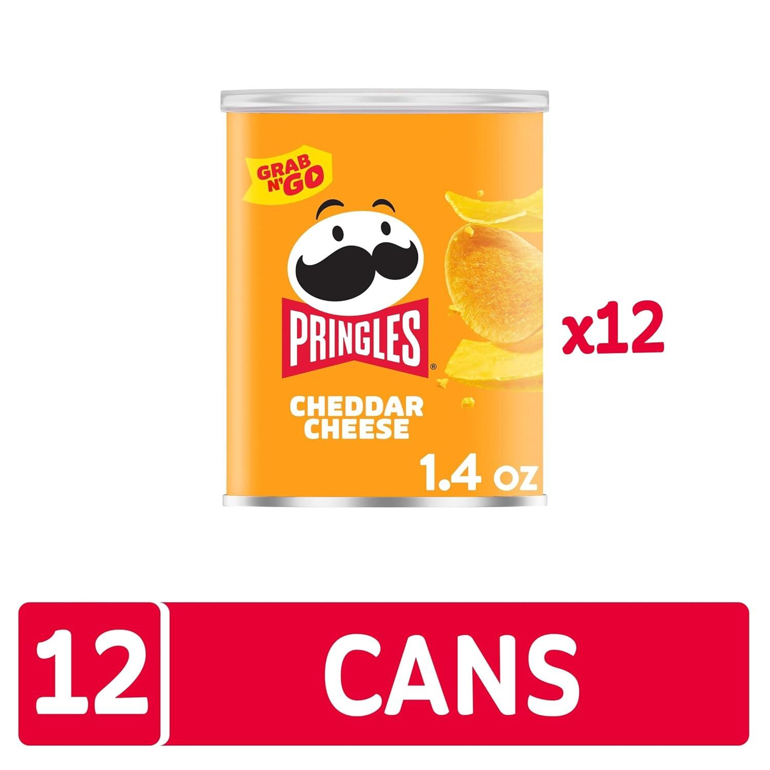 image:imagePringles Potato Crisps Chips Lunch Snacks Office and Kids Snacks Grab N Go Sour Cream and Onion 12 CansCheddar Cheese