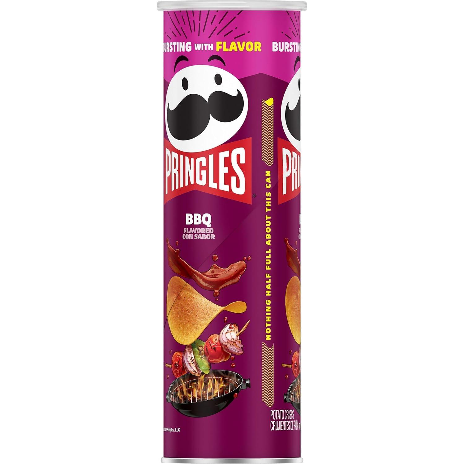 image:imagePringles Potato Crisps Chips Lunch Snacks OnTheGo Snacks BBQ 55oz Can 1 Can