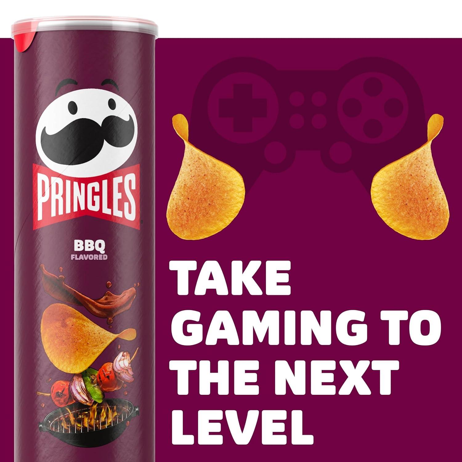 image:imagePringles Potato Crisps Chips Lunch Snacks OnTheGo Snacks BBQ 55oz Can 1 Can