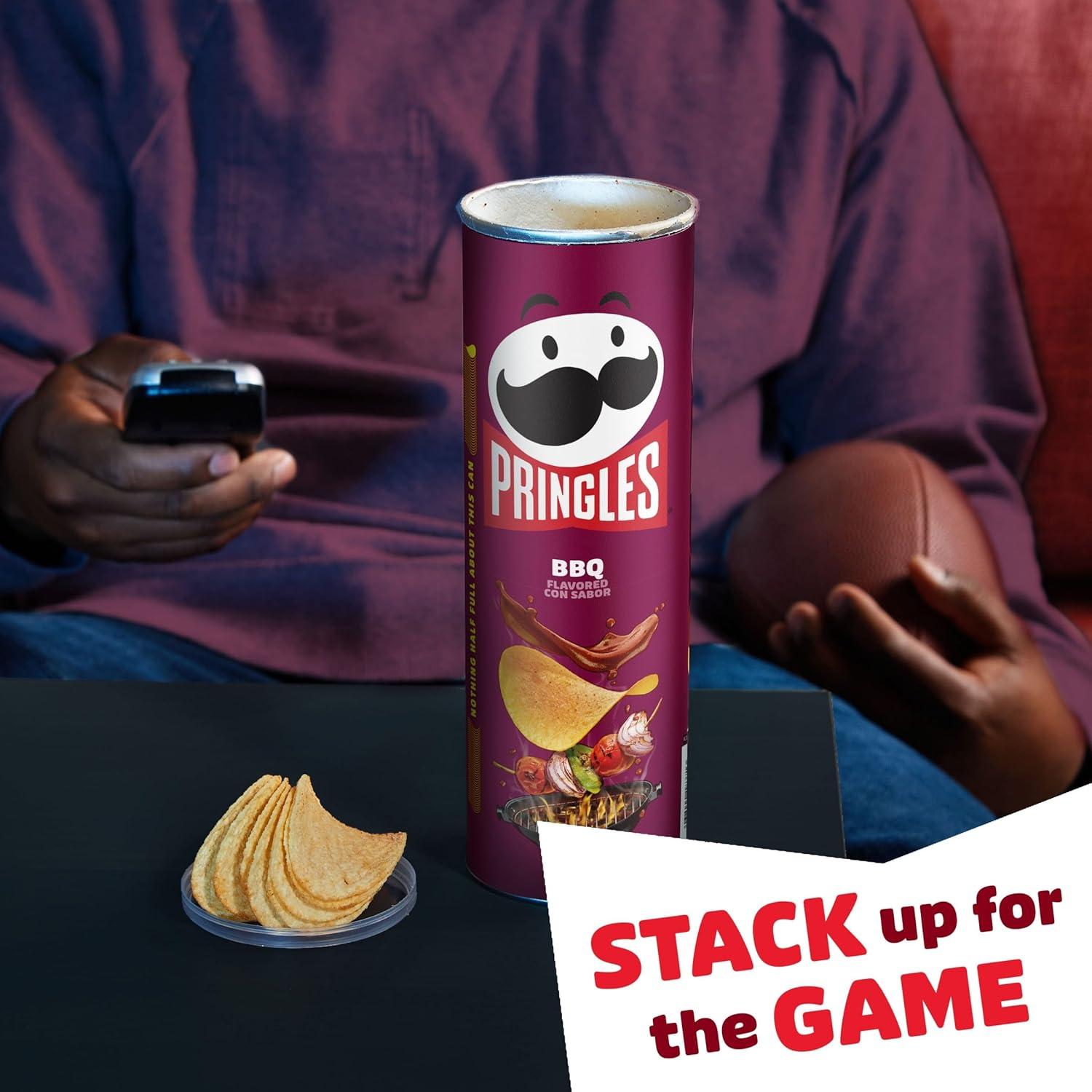 image:imagePringles Potato Crisps Chips Lunch Snacks OnTheGo Snacks BBQ 55oz Can 1 Can