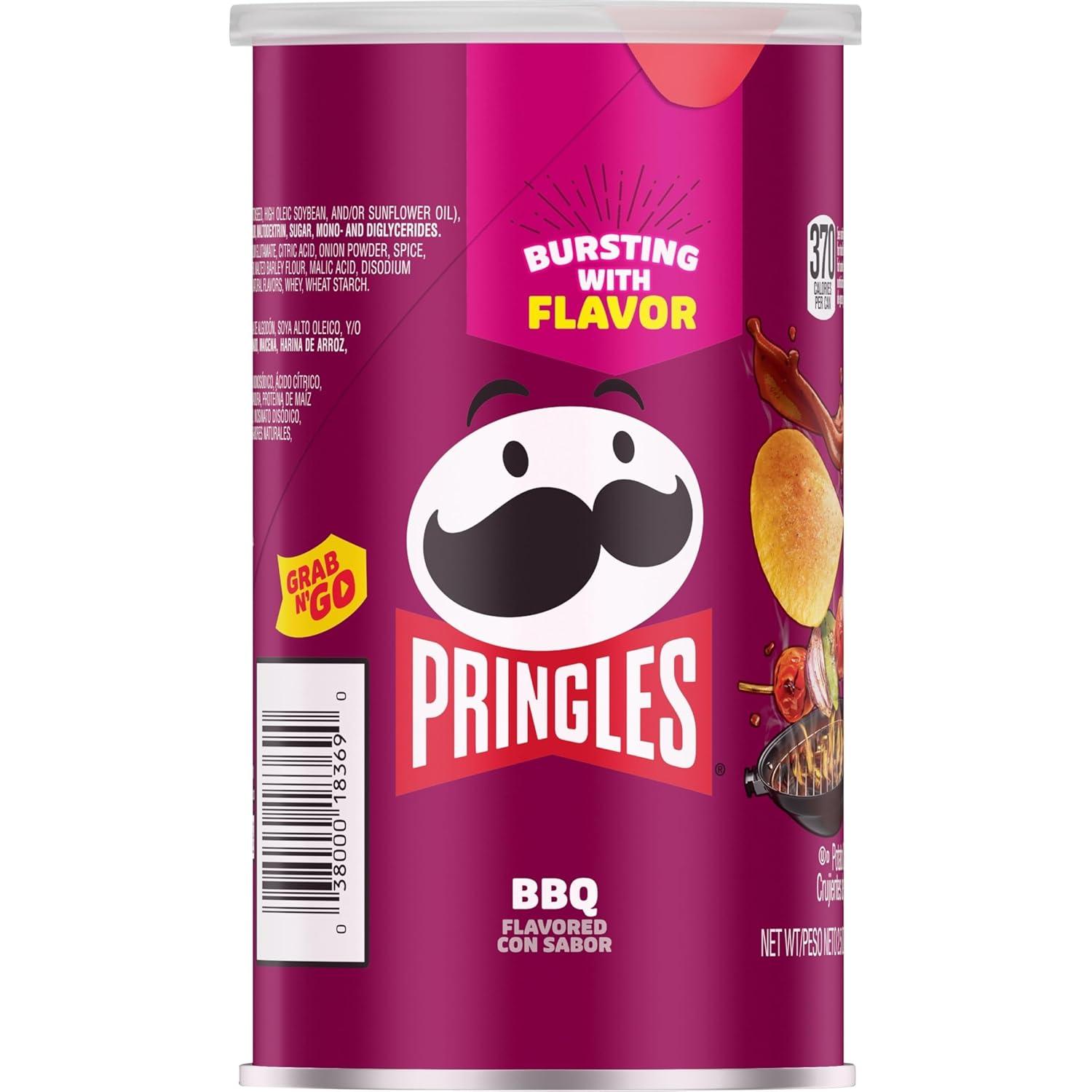 image:imagePringles Potato Crisps Chips Lunch Snacks OnTheGo Snacks Grab n Go Salt and Vinegar 12 CansBarbecue