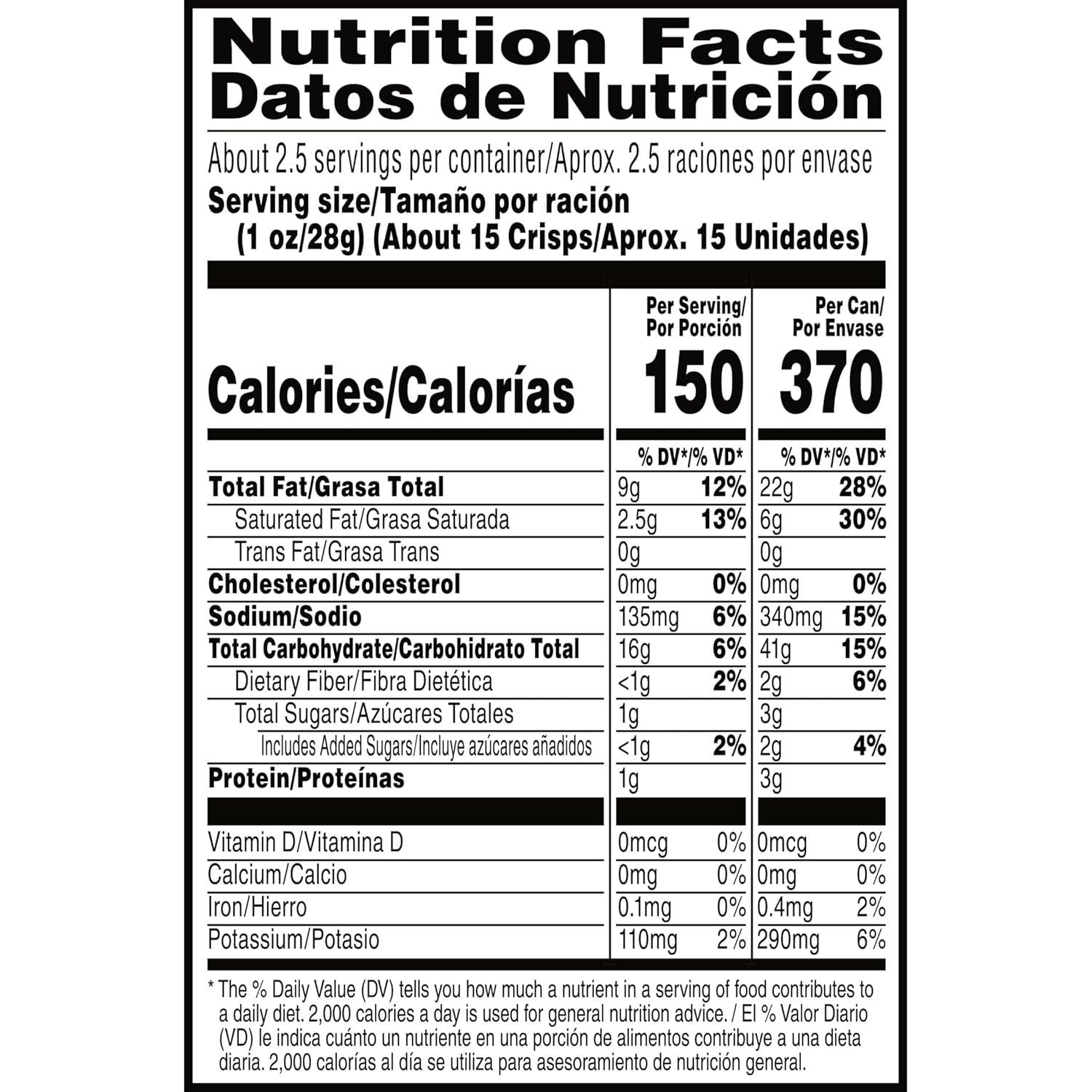 image:imagePringles Potato Crisps Chips Lunch Snacks OnTheGo Snacks Grab n Go Salt and Vinegar 12 CansBarbecue