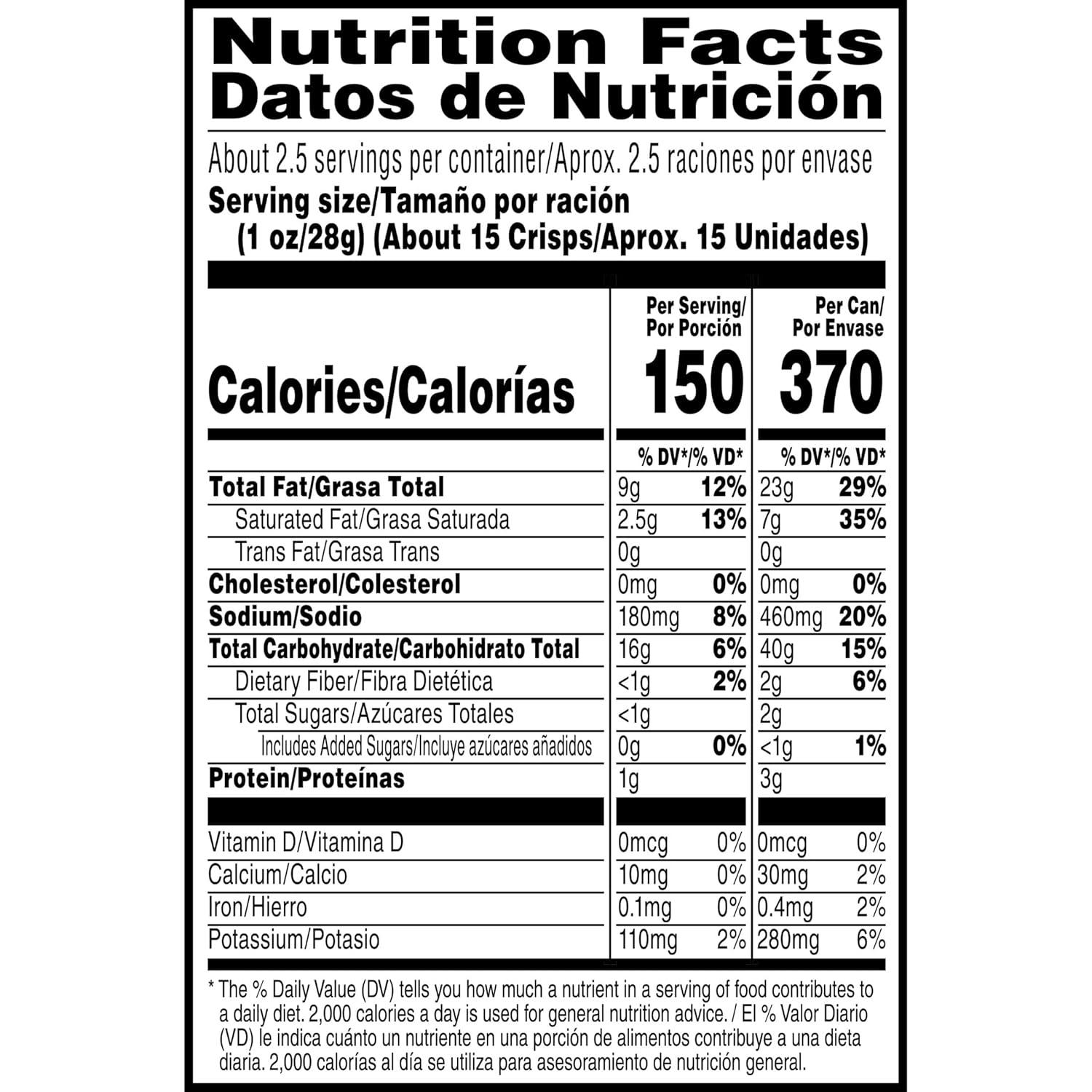 image:imagePringles Potato Crisps Chips Lunch Snacks OnTheGo Snacks Grab n Go Salt and Vinegar 12 CansCheddar Cheese