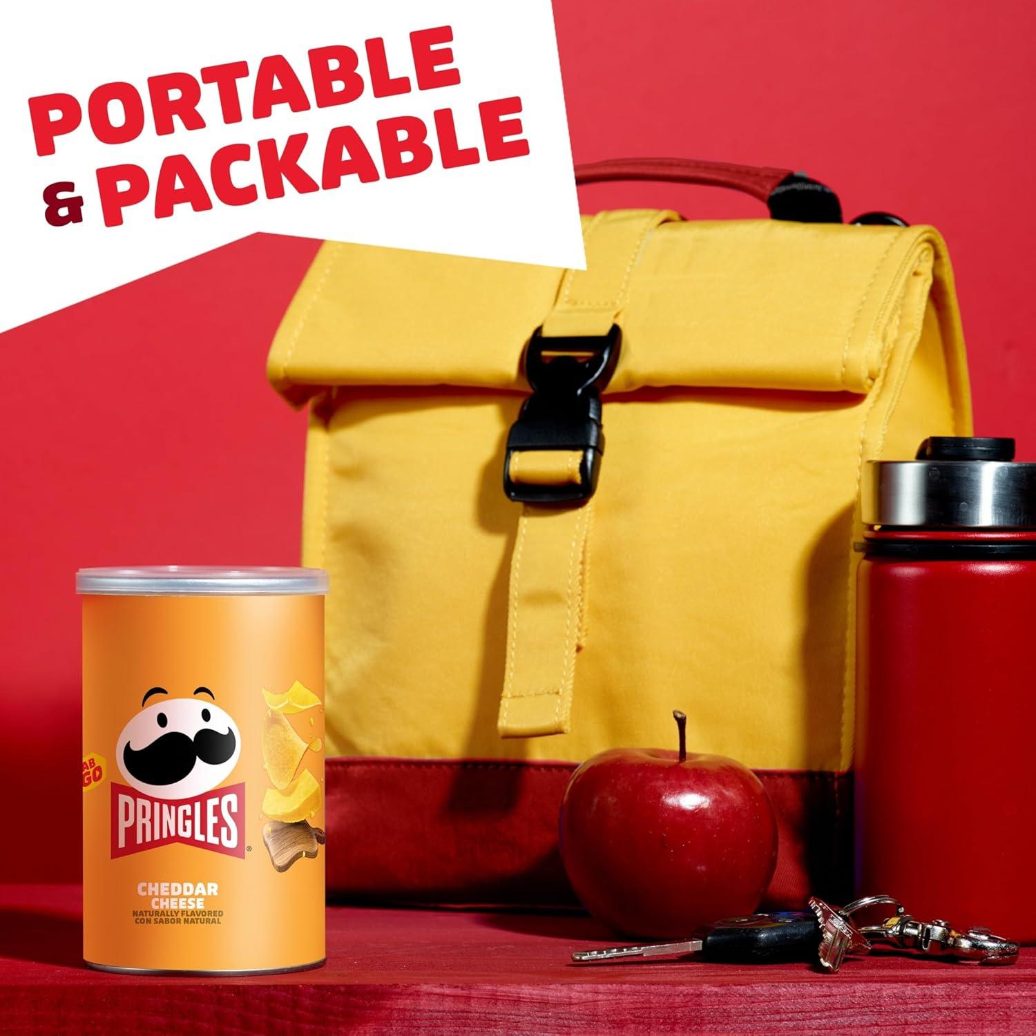 image:imagePringles Potato Crisps Chips Lunch Snacks OnTheGo Snacks Grab n Go Salt and Vinegar 12 CansCheddar Cheese