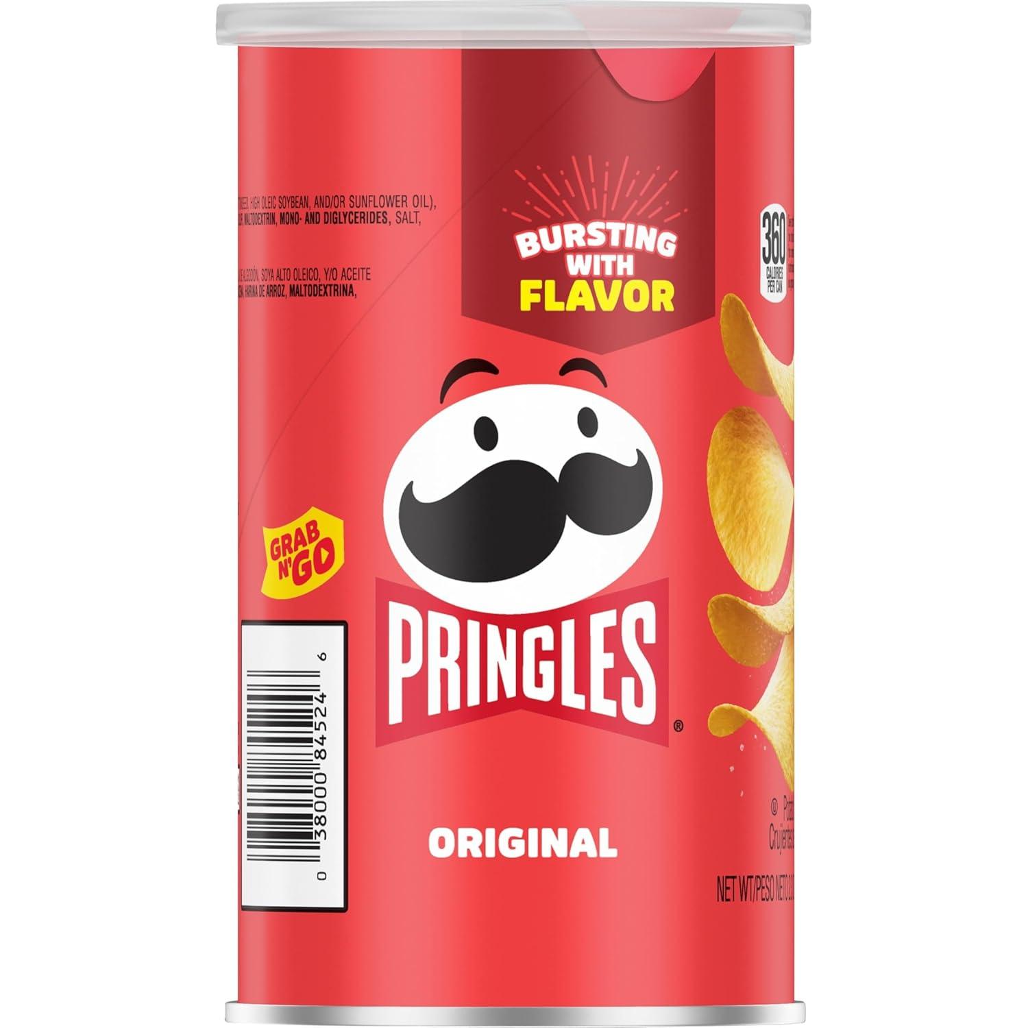 image:imagePringles Potato Crisps Chips Lunch Snacks OnTheGo Snacks Grab n Go Salt and Vinegar 12 CansOriginal