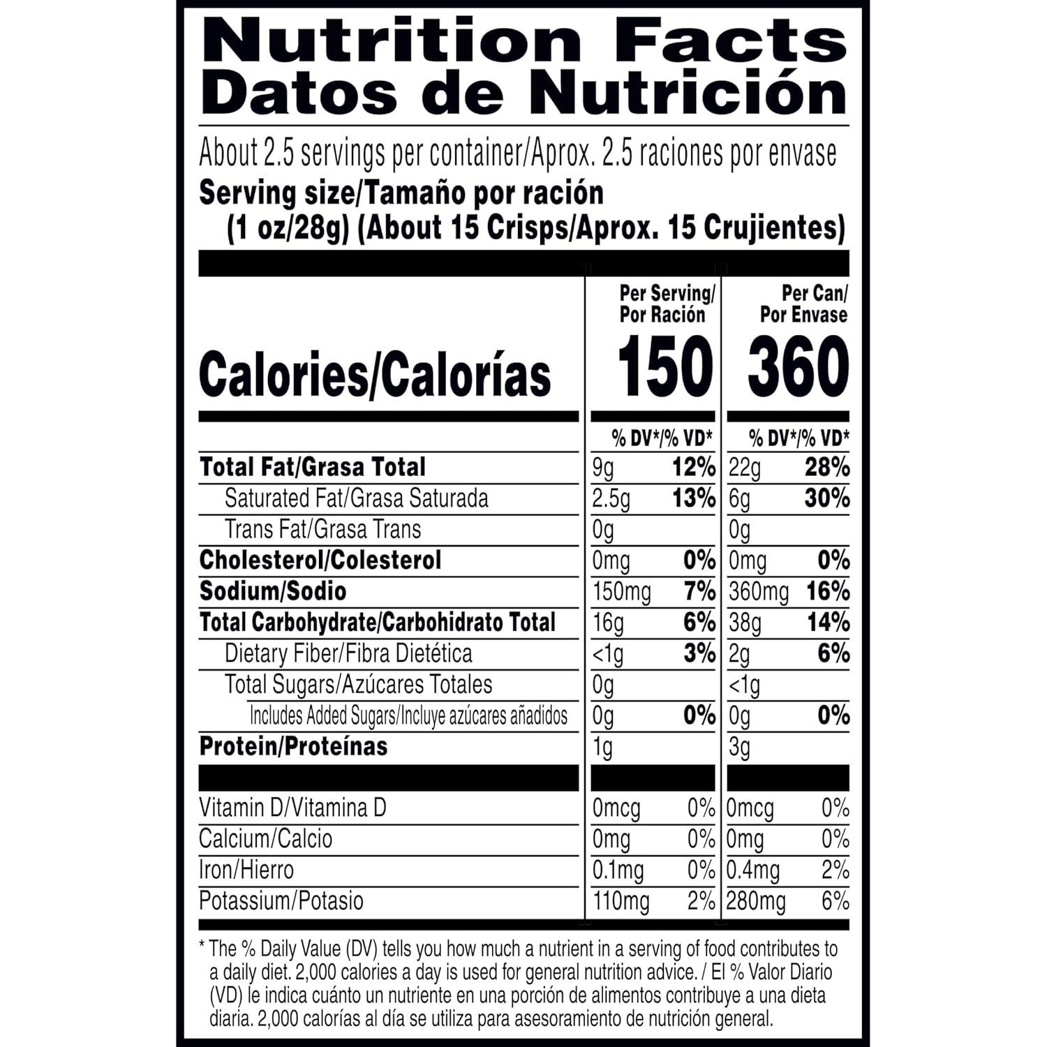 image:imagePringles Potato Crisps Chips Lunch Snacks OnTheGo Snacks Grab n Go Salt and Vinegar 12 CansOriginal