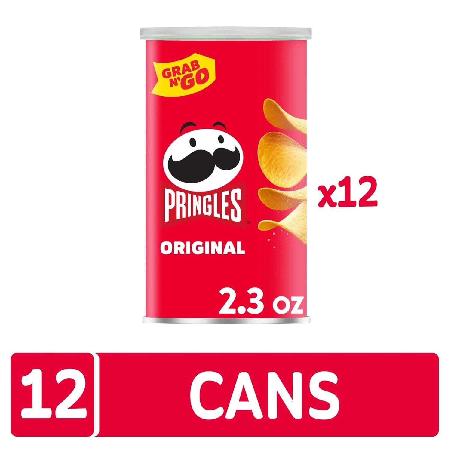 image:imagePringles Potato Crisps Chips Lunch Snacks OnTheGo Snacks Grab n Go Salt and Vinegar 12 CansOriginal