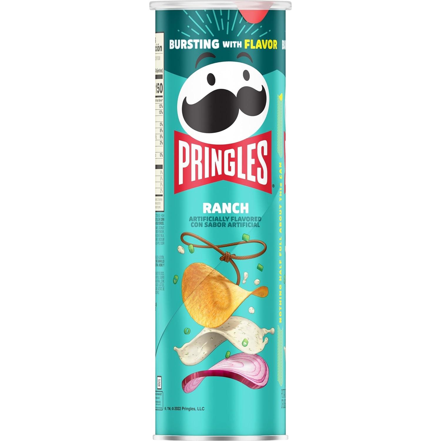 image:imagePringles Potato Crisps Chips Lunch Snacks OnTheGo Snacks Ranch 55oz Can 1 Can55 Ounce Pack of 1