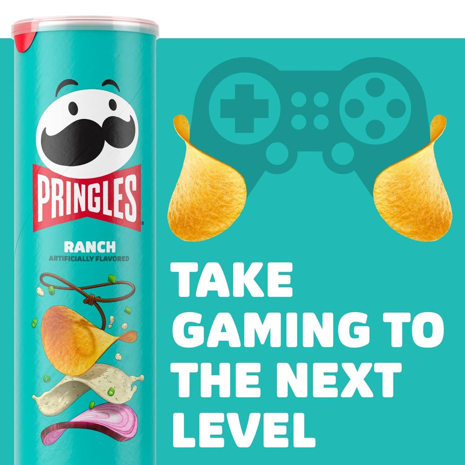 image:imagePringles Potato Crisps Chips Lunch Snacks OnTheGo Snacks Ranch 55oz Can 1 Can55 Ounce Pack of 1