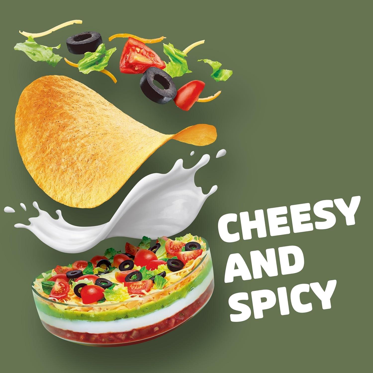 image:imagePringles Potato Crisps Chips Lunch Snacks OntheGo Snacks 7Layer Dip 55oz Can 1 Can