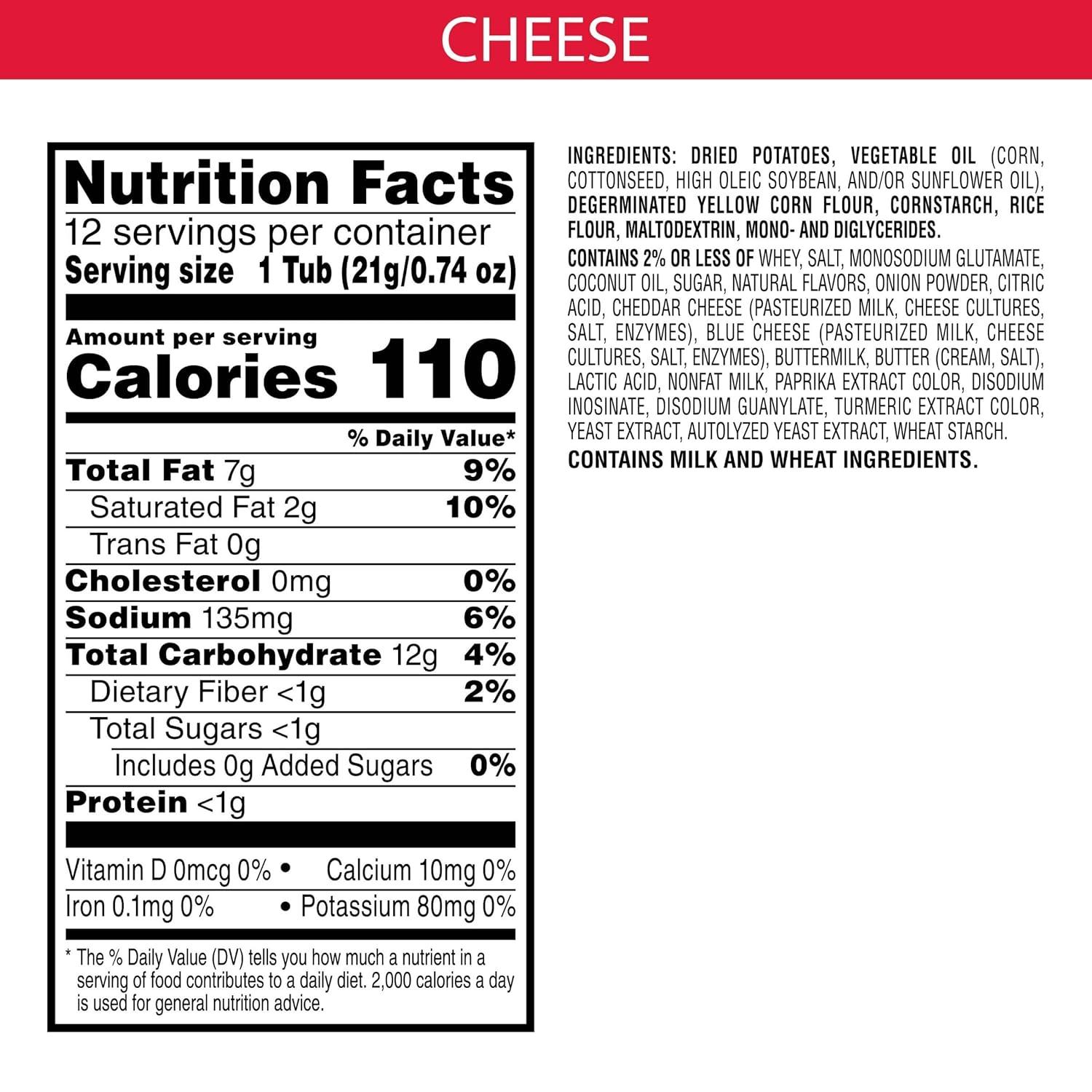 image:imagePringles Potato Crisps Chips Lunch Snacks Snack Cups Cheddar Cheese 88oz Tray 12 Cups