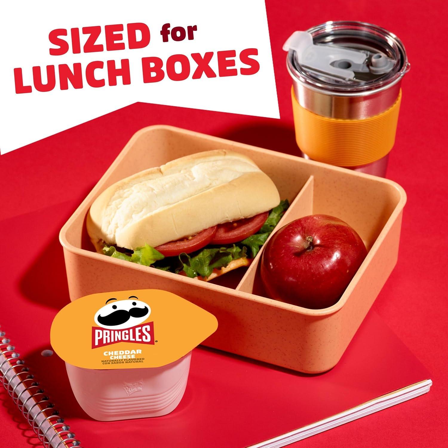 image:imagePringles Potato Crisps Chips Lunch Snacks Snack Cups Cheddar Cheese 88oz Tray 12 Cups