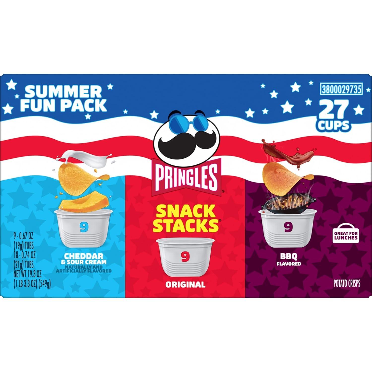 image:imagePringles Potato Crisps Chips Lunch Snacks Snack Cups Variety Pack 193oz Box 27 CupsVariety Pack