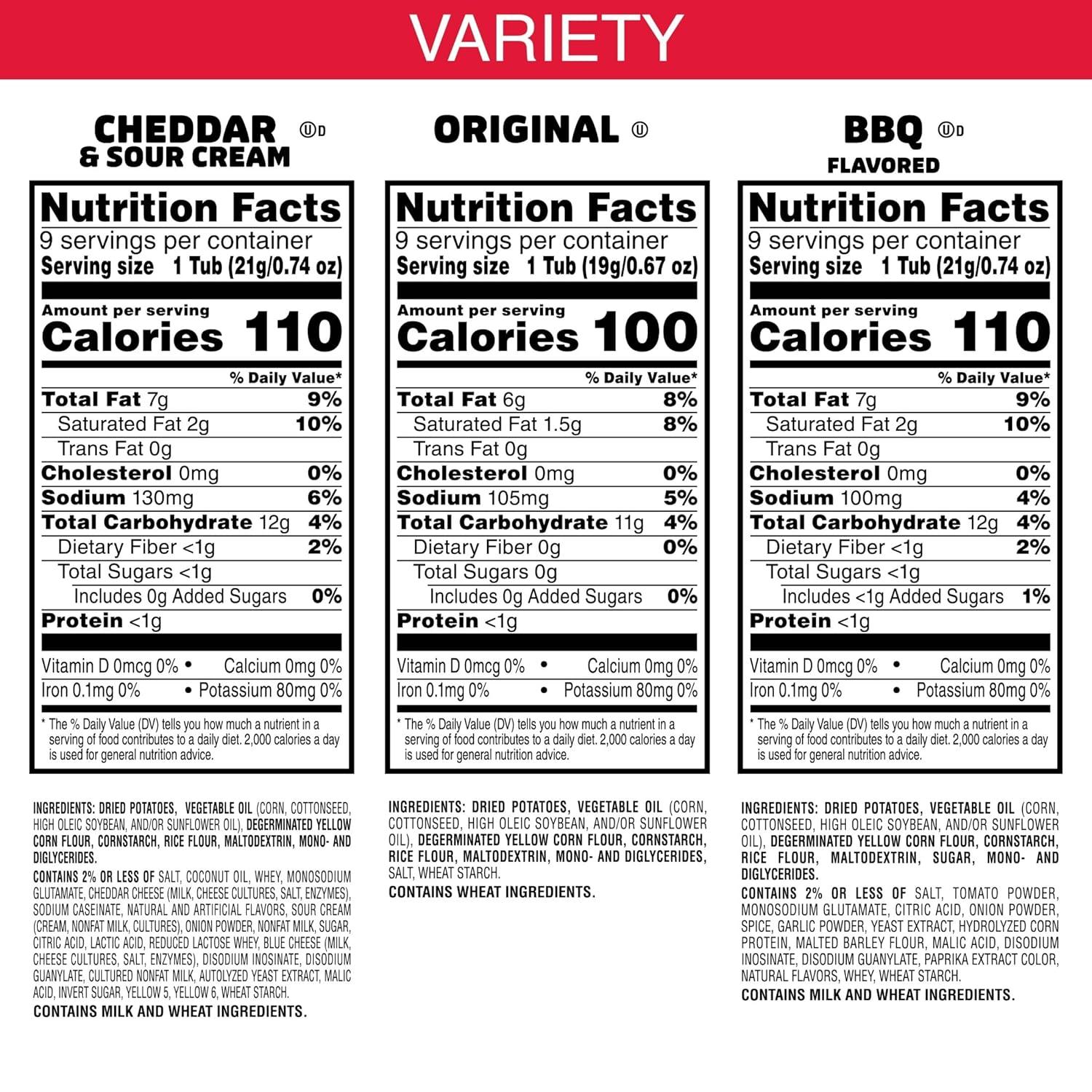 image:imagePringles Potato Crisps Chips Lunch Snacks Snack Cups Variety Pack 193oz Box 27 CupsVariety Pack