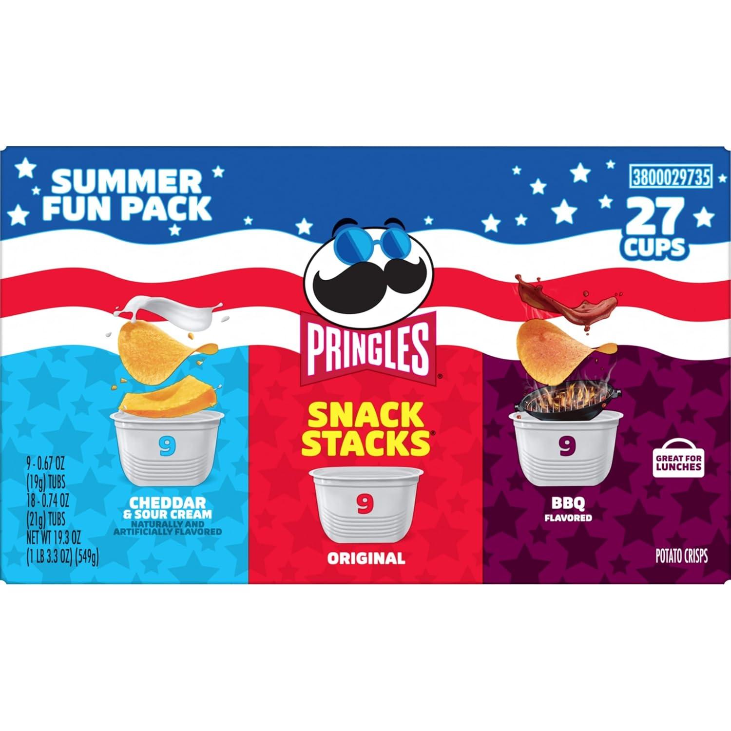 image:imagePringles Potato Crisps Chips Lunch Snacks Snack Cups Variety Pack 193oz Box 27 CupsVariety Pack