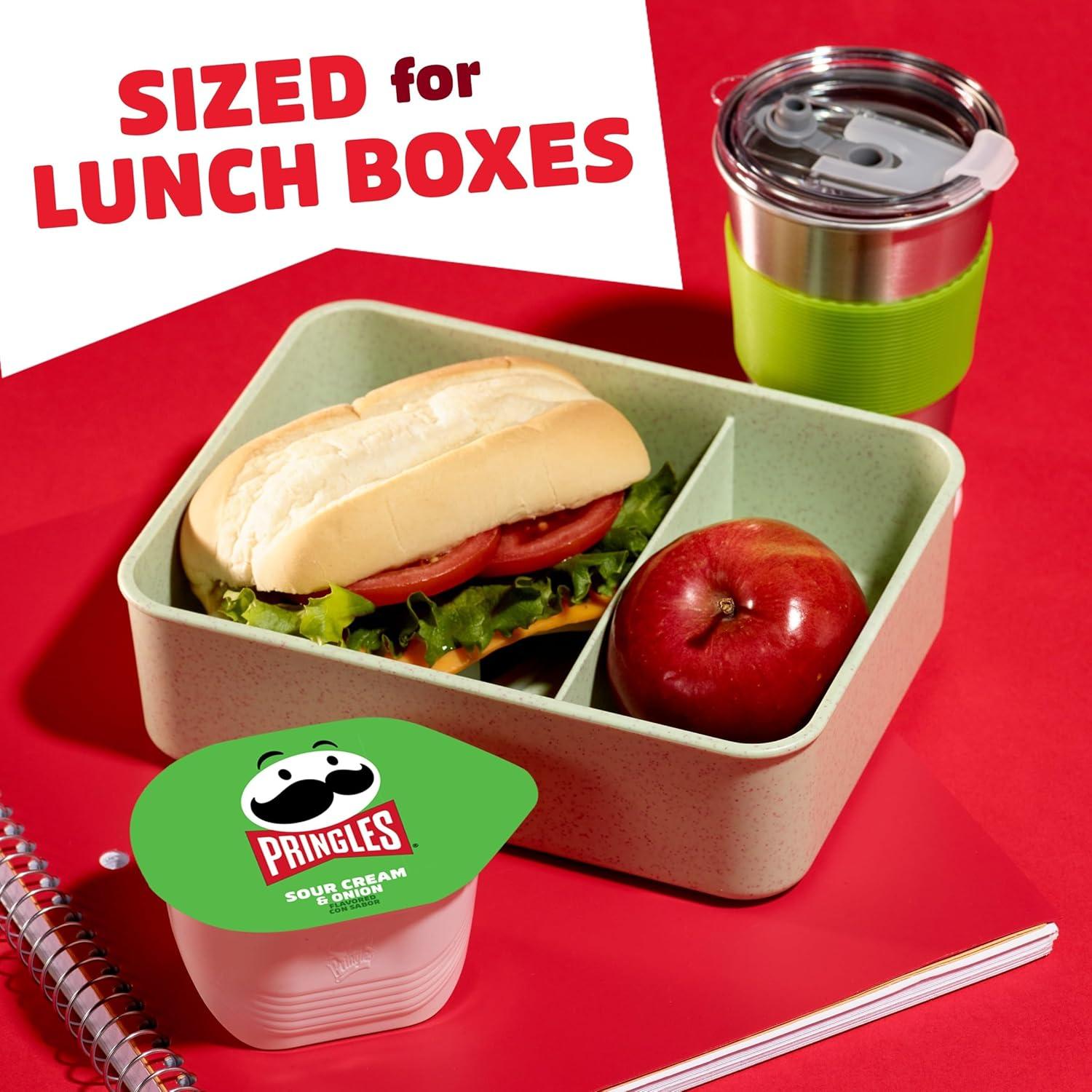 image:imagePringles Potato Crisps Chips Sour Cream and Onion Lunch Food Snack Stacks 88oz Tray 12 Count