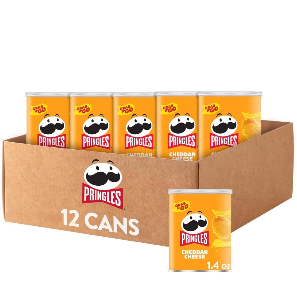 image:imagePringles Potato Crisps Chips Lunch Snacks Office and Kids Snacks Grab N Go Sour Cream and Onion 12 CansCheddar Cheese
