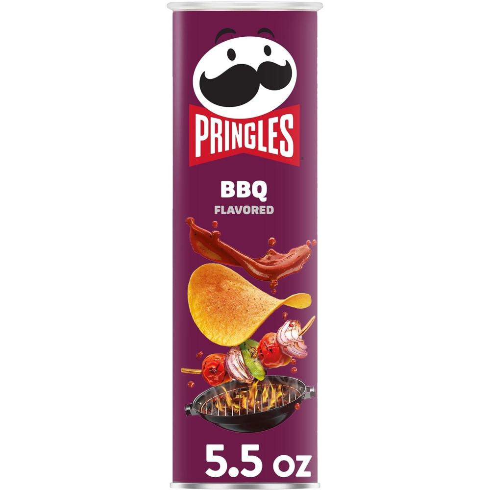 image:imagePringles Potato Crisps Chips Lunch Snacks OnTheGo Snacks BBQ 55oz Can 1 Can