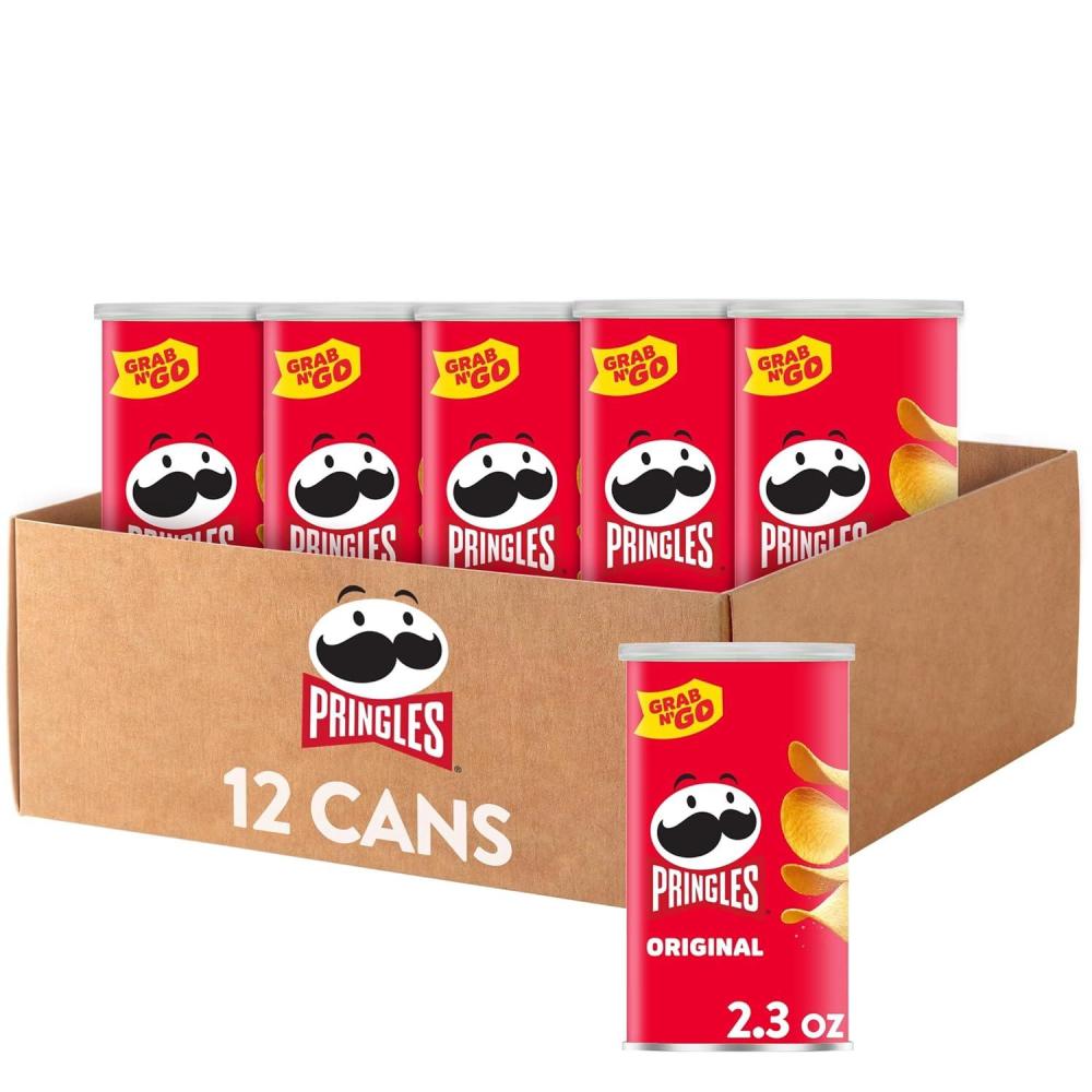 image:imagePringles Potato Crisps Chips Lunch Snacks OnTheGo Snacks Grab n Go Salt and Vinegar 12 CansOriginal