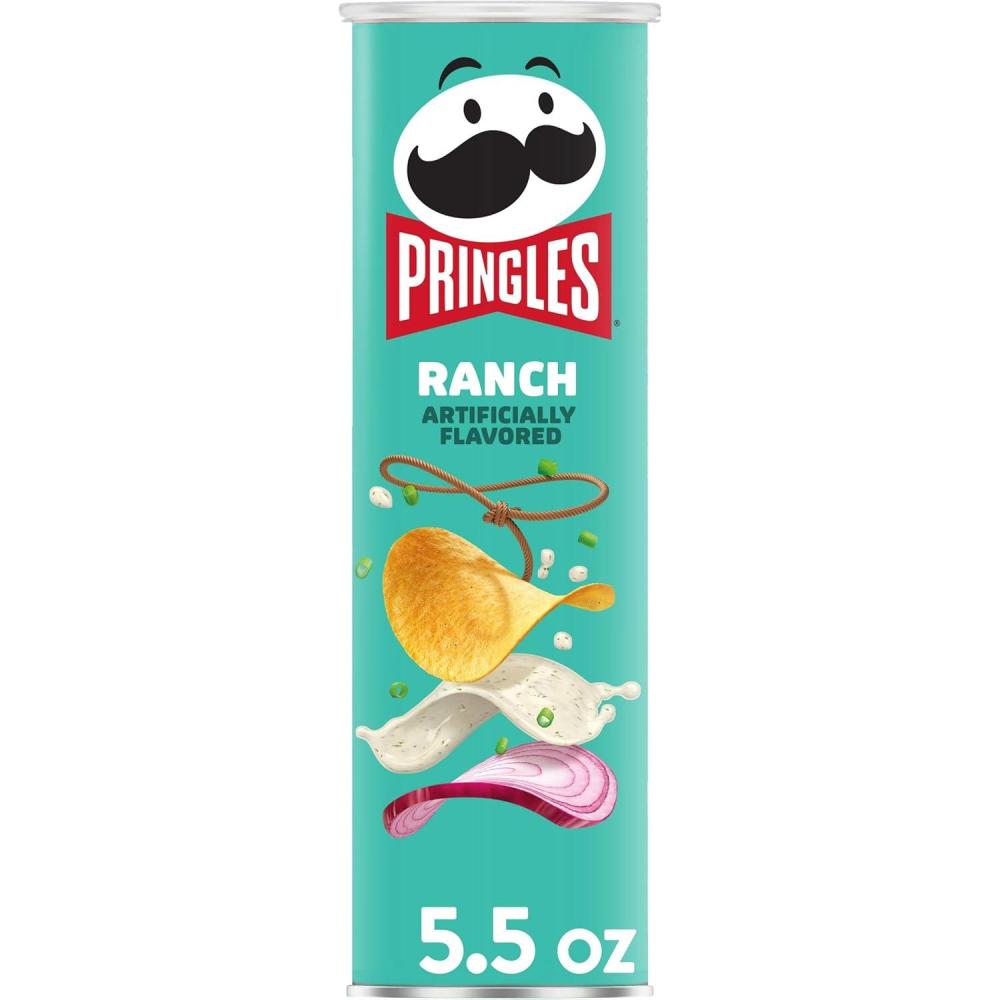 image:imagePringles Potato Crisps Chips Lunch Snacks OnTheGo Snacks Ranch 55oz Can 1 Can55 Ounce Pack of 1