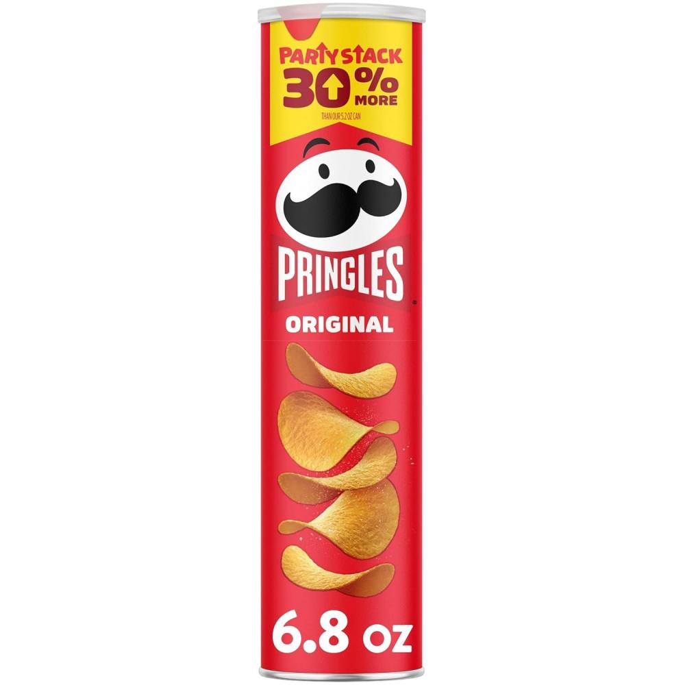 image:imagePringles Potato Crisps Chips Lunch Snacks OntheGo Snacks Party Stack Original 68oz Can 1 Can68 Ounce Pack of 1