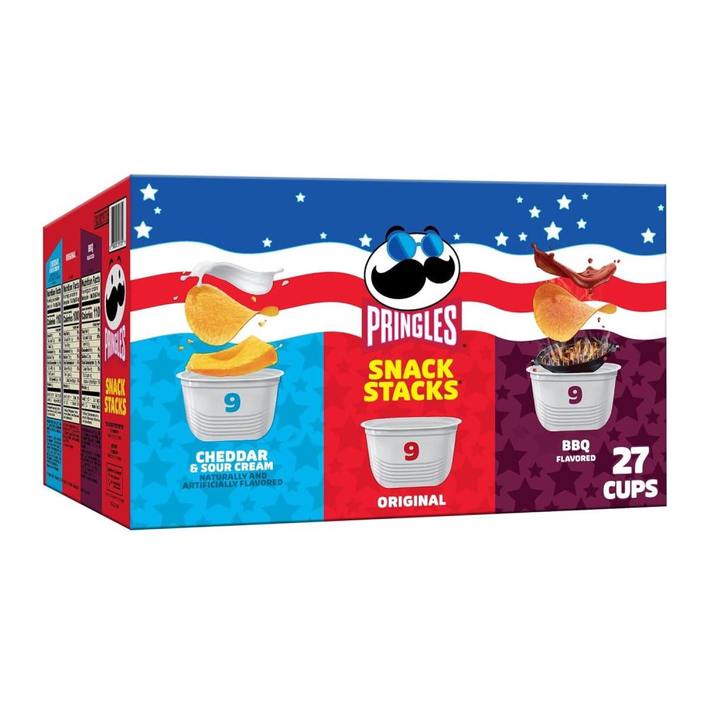 image:imagePringles Potato Crisps Chips Lunch Snacks Snack Cups Variety Pack 193oz Box 27 CupsVariety Pack