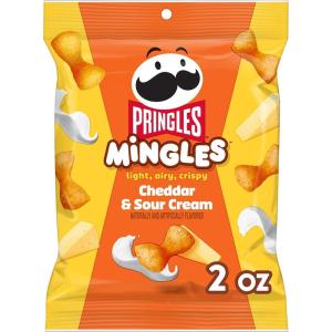 Pringles Mingles Puffed Snacks, Cheddar and Sour Cream, Cheese Puffs, Salty Snacks (6 Bags)(Cheddar and Sour Cream)
