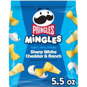 Pringles Mingles Puffed Snacks, Sharp White Cheddar and Ranch, Cheese Puffs, Salty Snacks, 5.5oz Bag (1 Bag)