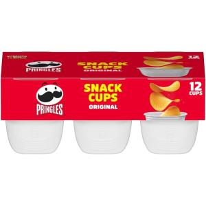 Pringles Potato Crisps Chips, Lunch Snacks, Snack Cups, Original, 8oz Tray (12 Cups)(12 Count (Pack of 1))