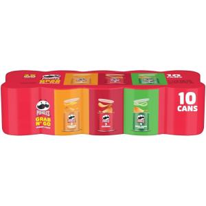 Pringles Potato Crisps Chips, Lunch Snacks, Variety Pack, 13.7oz Pack (10 Cans)(3-Flavor Variety)
