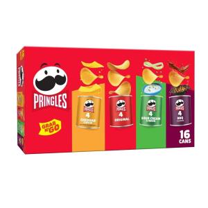 Pringles Potato Crisps Chips, Lunch Snacks, Variety Pack, 13.7oz Pack (10 Cans)(4-Flavor Variety)