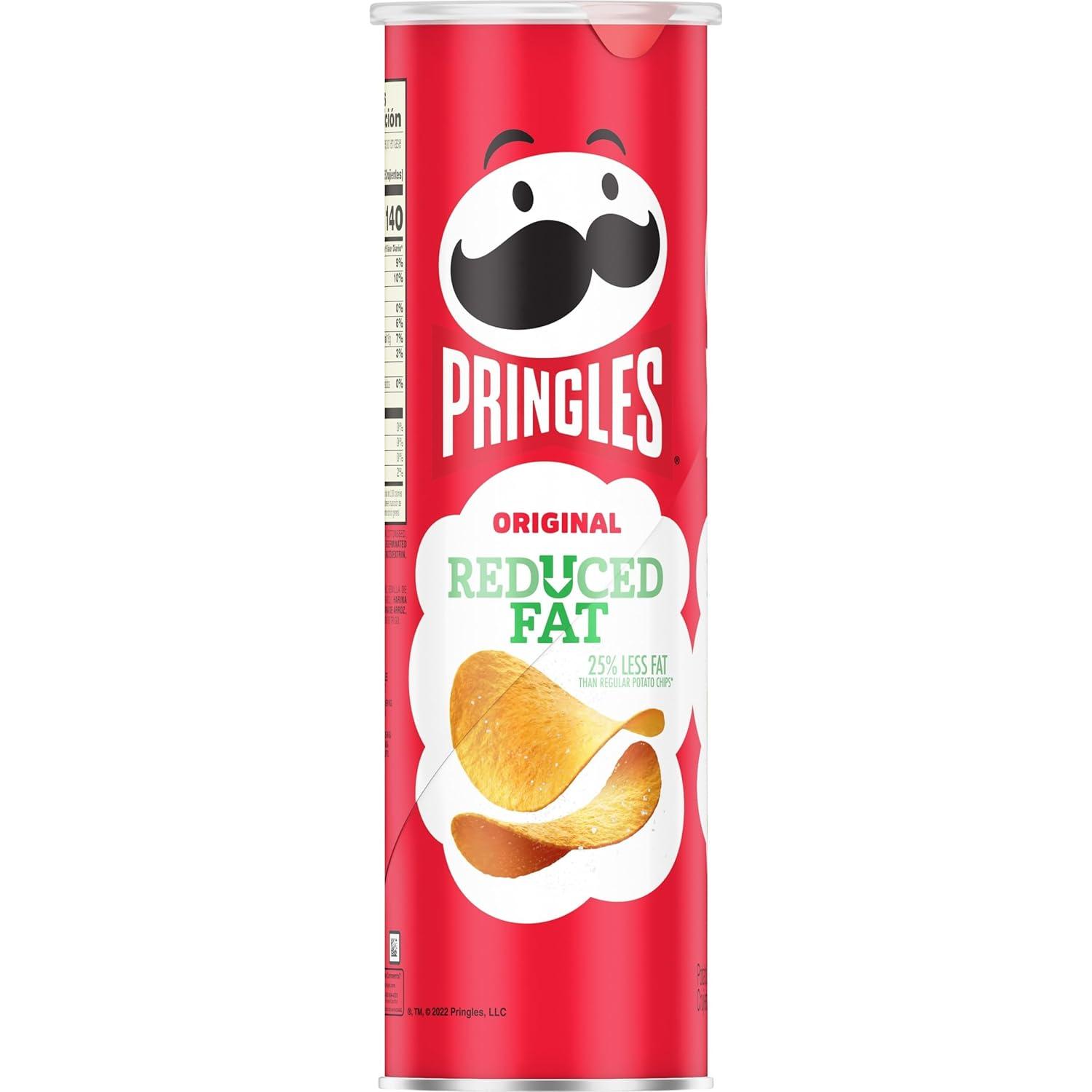 image:imagePringles Potato Crisps Chips Lunch Snacks ontheGo Snacks Reduced Fat 49oz Can 1 Can49 Ounce Pack of 4
