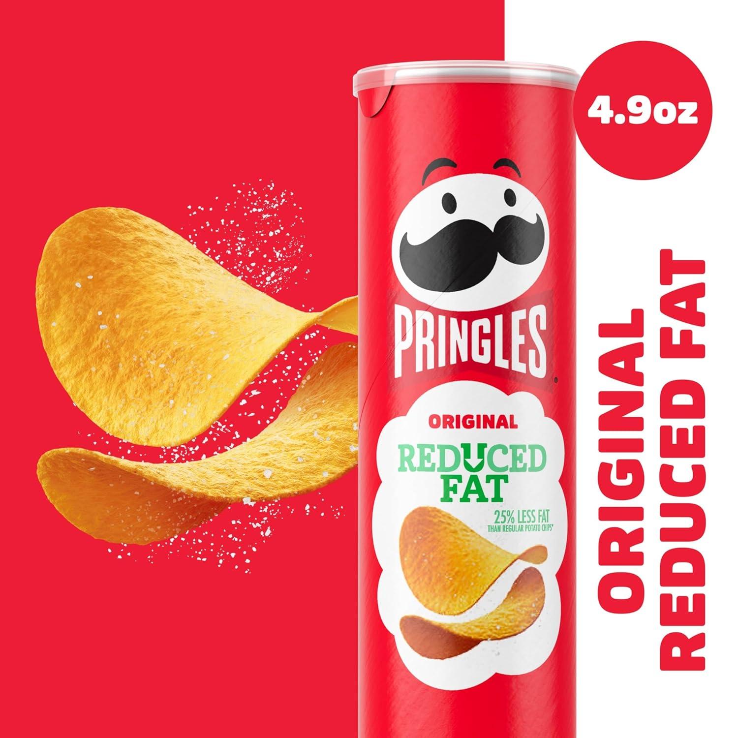 image:imagePringles Potato Crisps Chips Lunch Snacks ontheGo Snacks Reduced Fat 49oz Can 1 Can49 Ounce Pack of 4