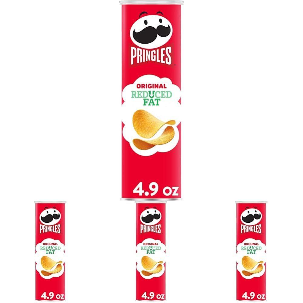 image:imagePringles Potato Crisps Chips Lunch Snacks ontheGo Snacks Reduced Fat 49oz Can 1 Can49 Ounce Pack of 4