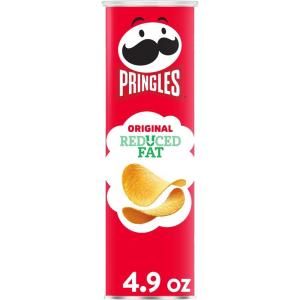 Pringles Potato Crisps Chips, Lunch Snacks, on-the-Go Snacks, Reduced Fat, 4.9oz Can (1 Can)(4.9 Ounce (Pack of 1))