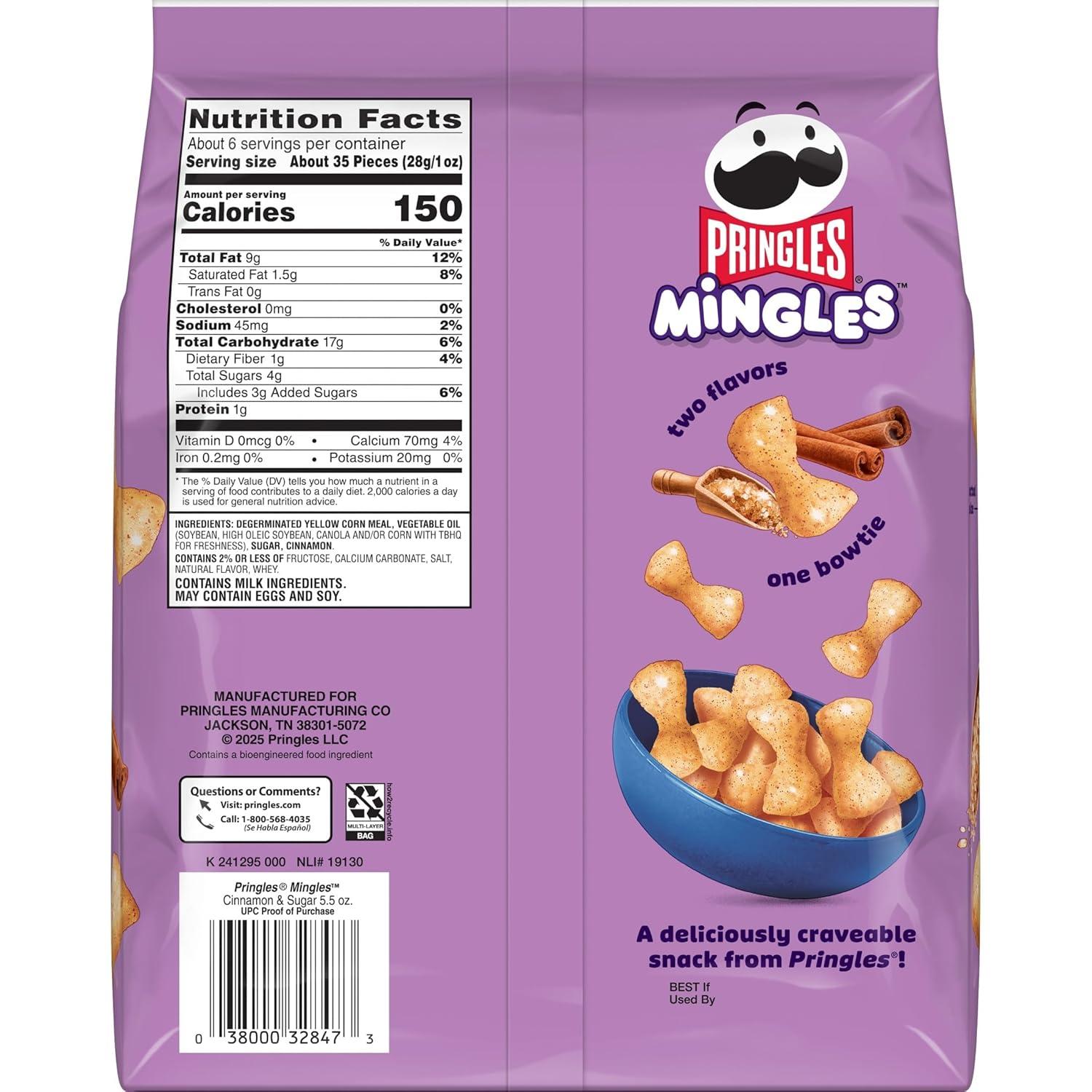 image:imagePringles Mingles Cinnamon Sugar 55oz 6ct
