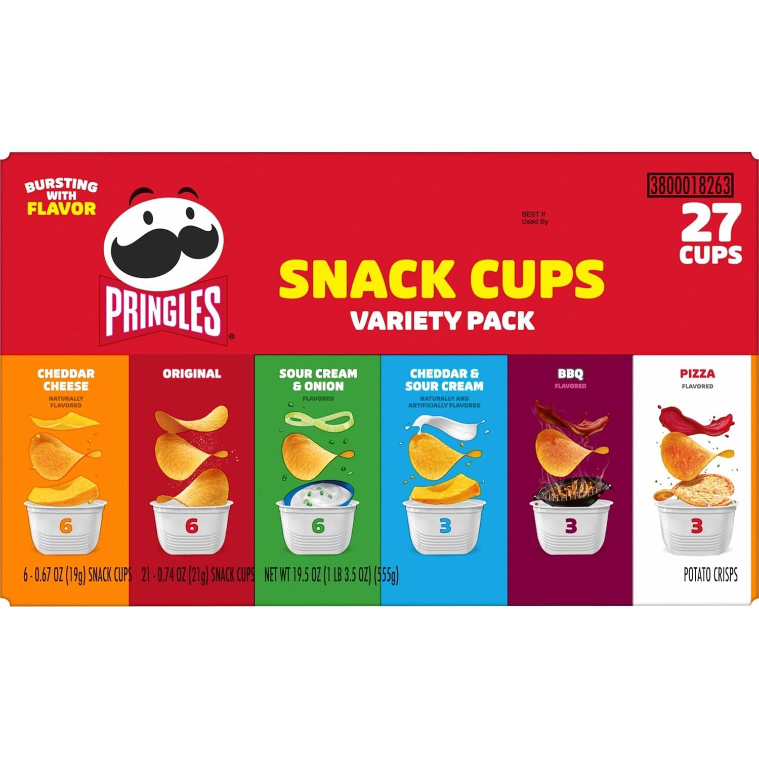 image:imagePringles Potato Crisps Chips Lunch Snacks Snack Cups Variety Pack 129oz Box 18 Cups6Flavor Variety