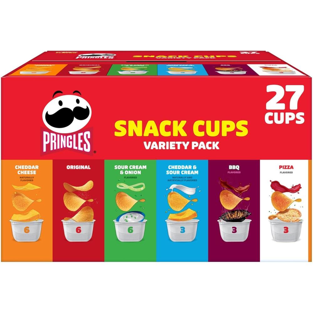 image:imagePringles Potato Crisps Chips Lunch Snacks Snack Cups Variety Pack 129oz Box 18 Cups6Flavor Variety